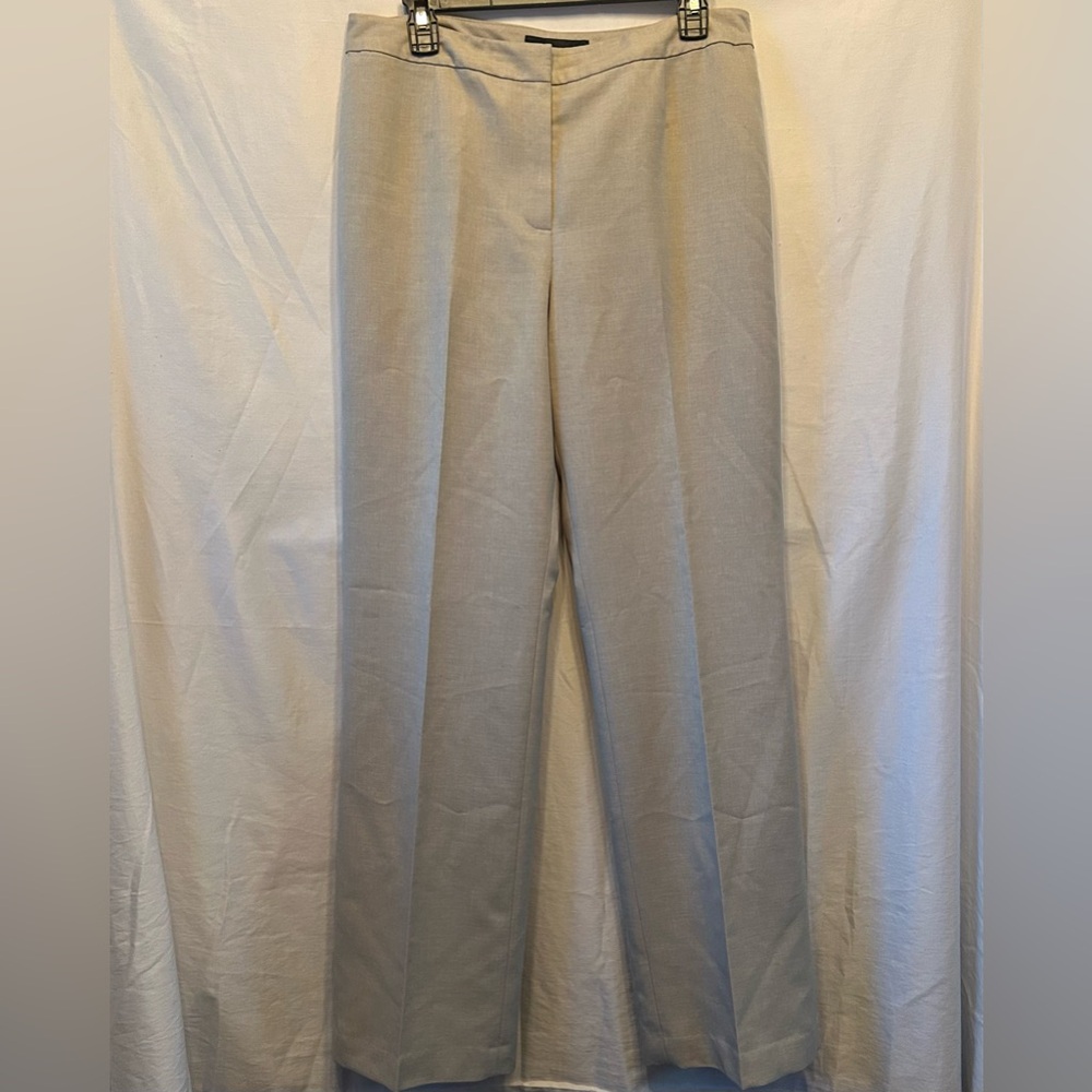 Evan Picone Black Label Elegant Gray Wide-Leg Trousers. Size 8